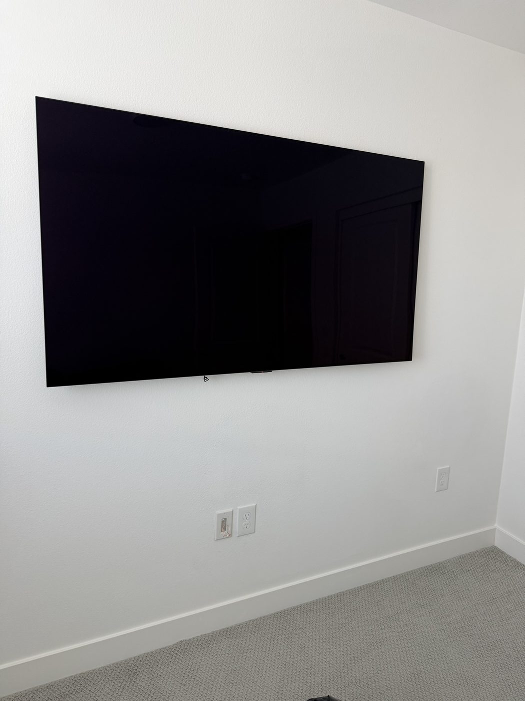 TV Wall Power + Outlets, after