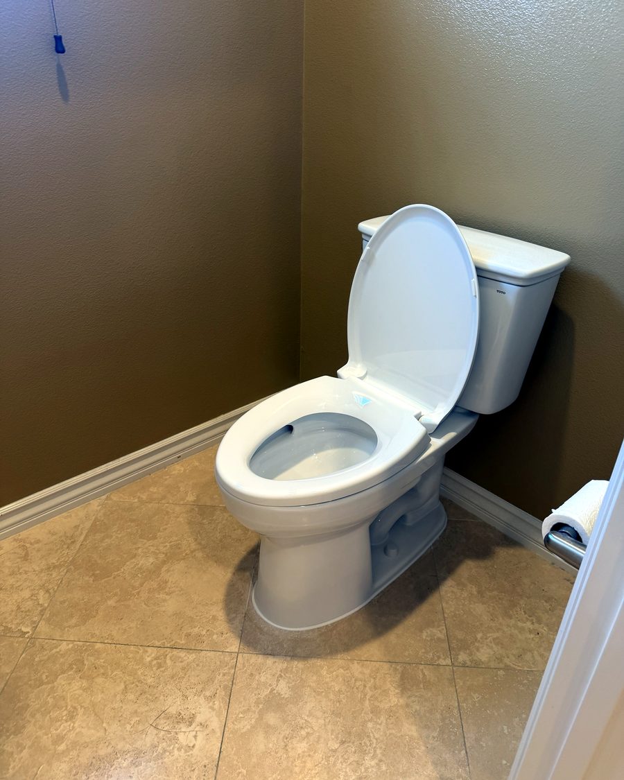 Toilet replacement, after